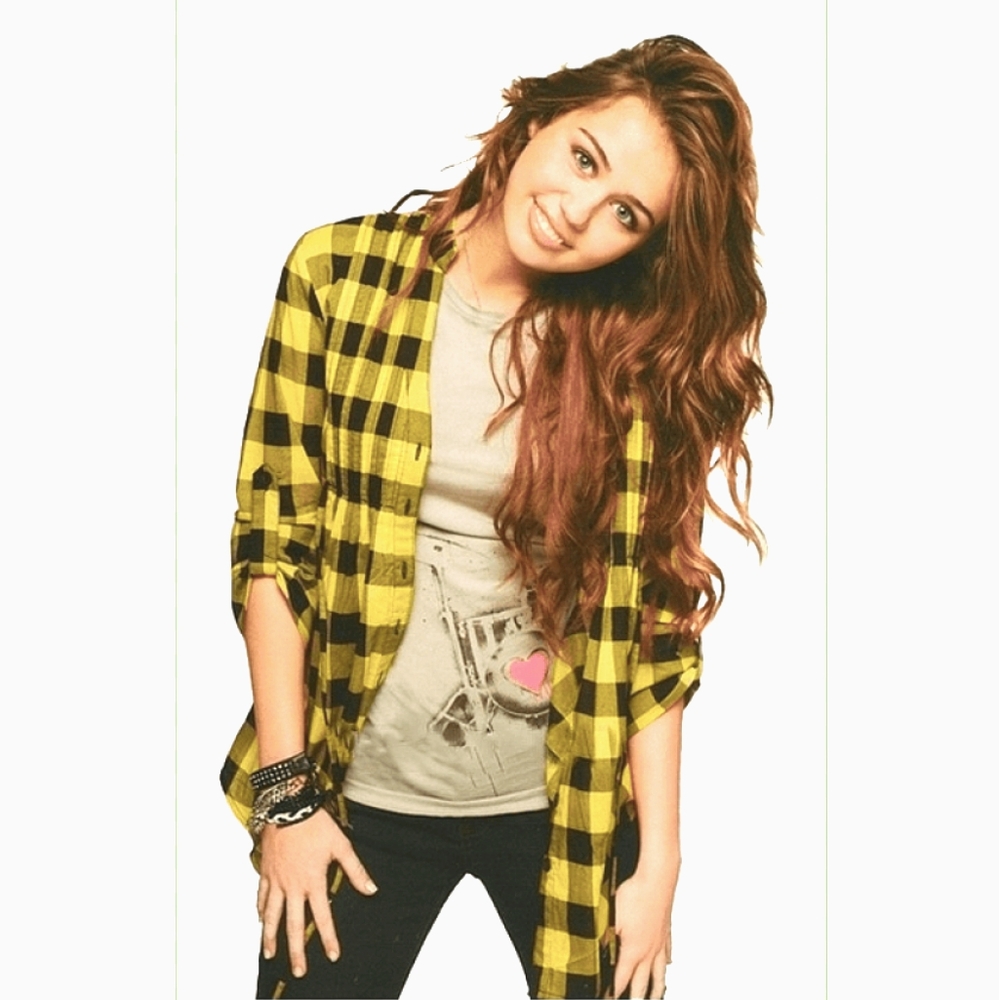 Miley MAX Yellow Checkered Button Down Top